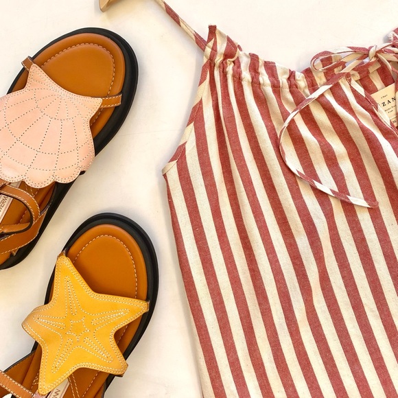 Zimmermann || Rock Pool Seashell Starfish Sandals Pink Yellow 38 - Picture 2 of 9